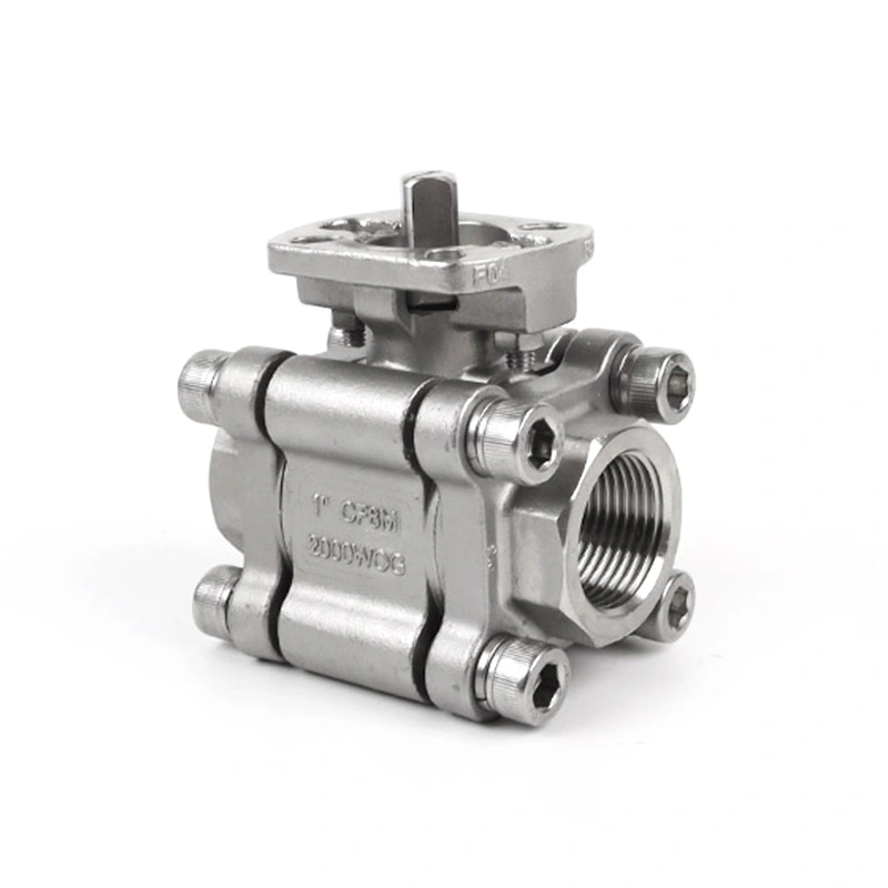 Van bi 3PC 2000WOG có đế ISO 5211 cho bộ truyền động